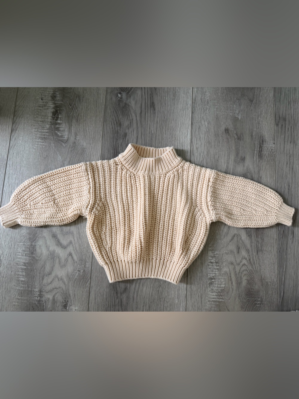 Quincy Mae Cream Chunky Mock Neck Sweater - Picture 2 of 3